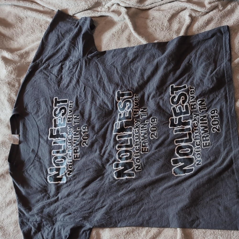 Nolifest unique USA raft nolichucky blem festival shirt large